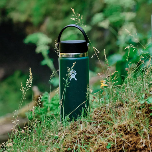 Insulated Stainless Steel Water Bottle - 32 Oz with Wide Mouth Flex Lid, Non-Spill, Leakproof, and Refillable - White