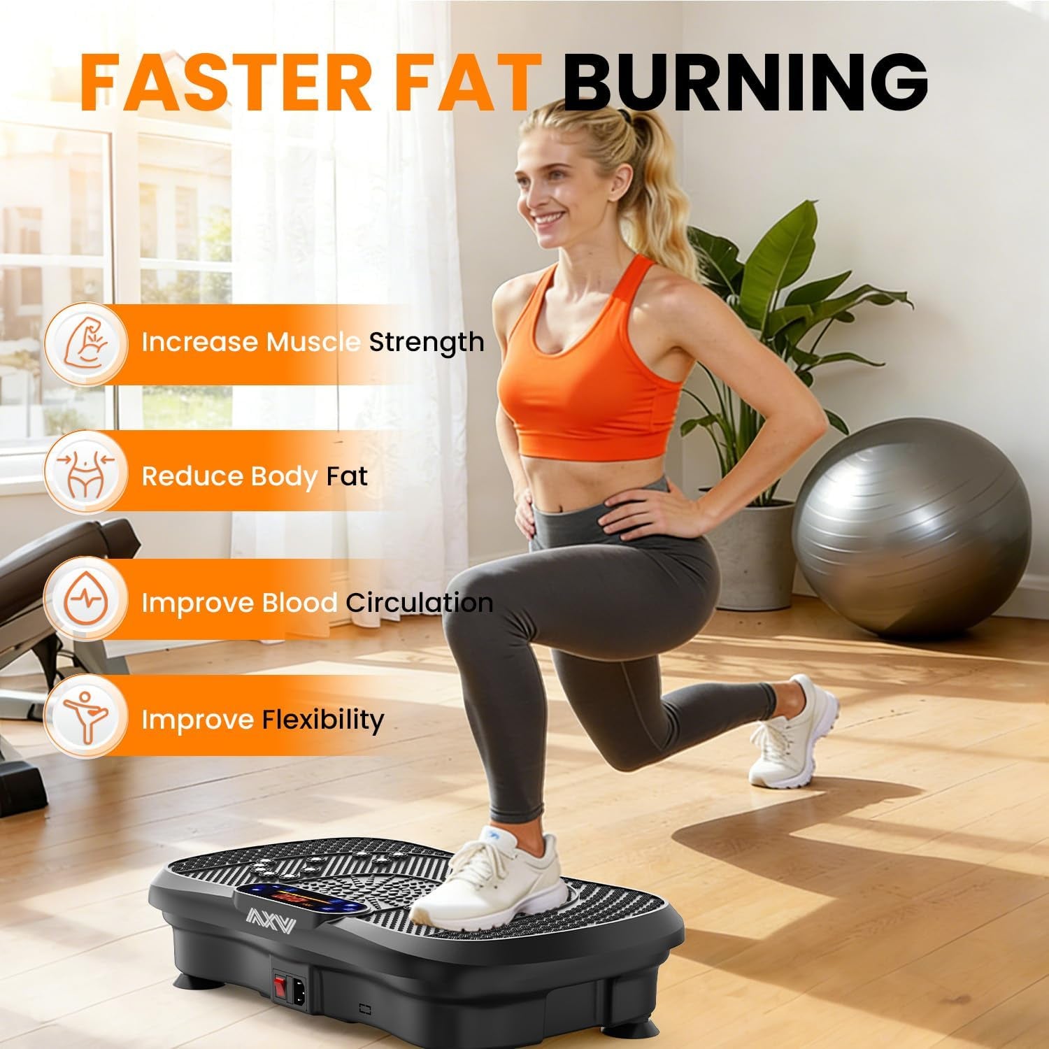 Vibration Plate Fitness Platform for Full Body Workouts - Effective Shaking Machine for Weight Loss and Fat Burning at Home or Gym