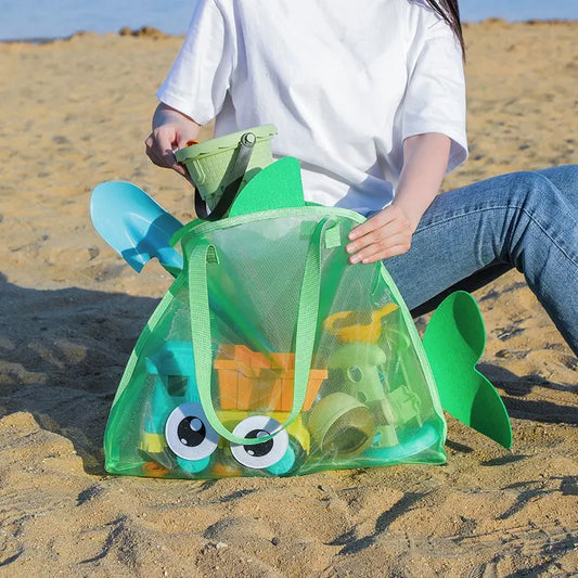Large Capacity Mesh Fish Beach Bag, Kids Outdoor Toy Storage, Adult Travel Swim Shoulder Bag, Beach Accessories, Travel Essentials Bag, Lightweight Travel Bag