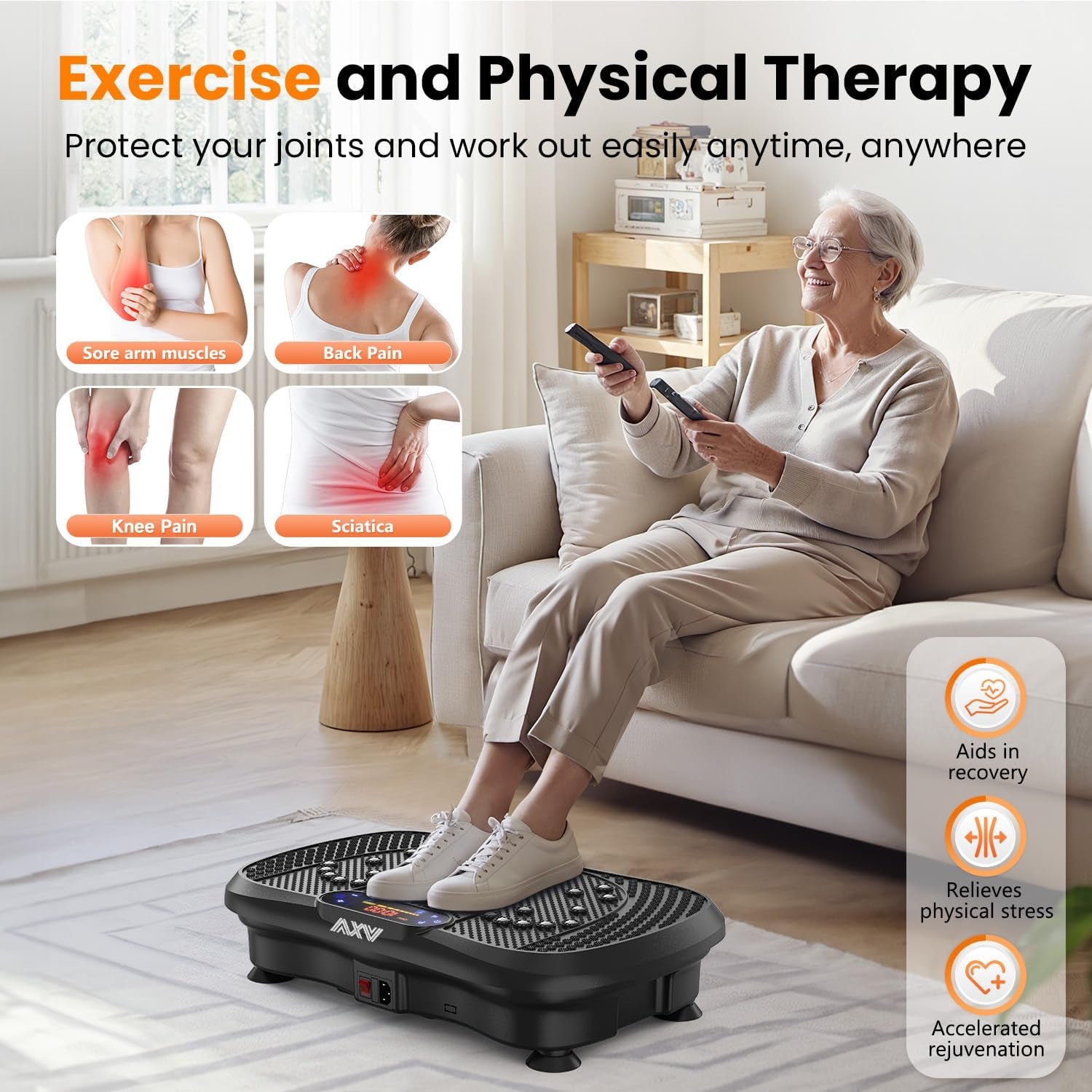 Vibration Plate Fitness Platform for Full Body Workouts - Effective Shaking Machine for Weight Loss and Fat Burning at Home or Gym